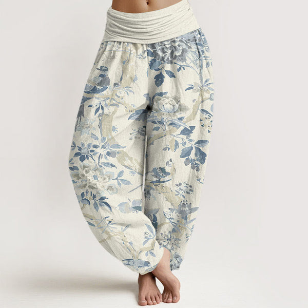 Birds & Flowers Harem Pants