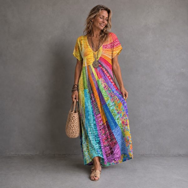 Bohemian Sun Design Dress