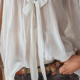 Ethereal Ruffled Chiffon Blouse