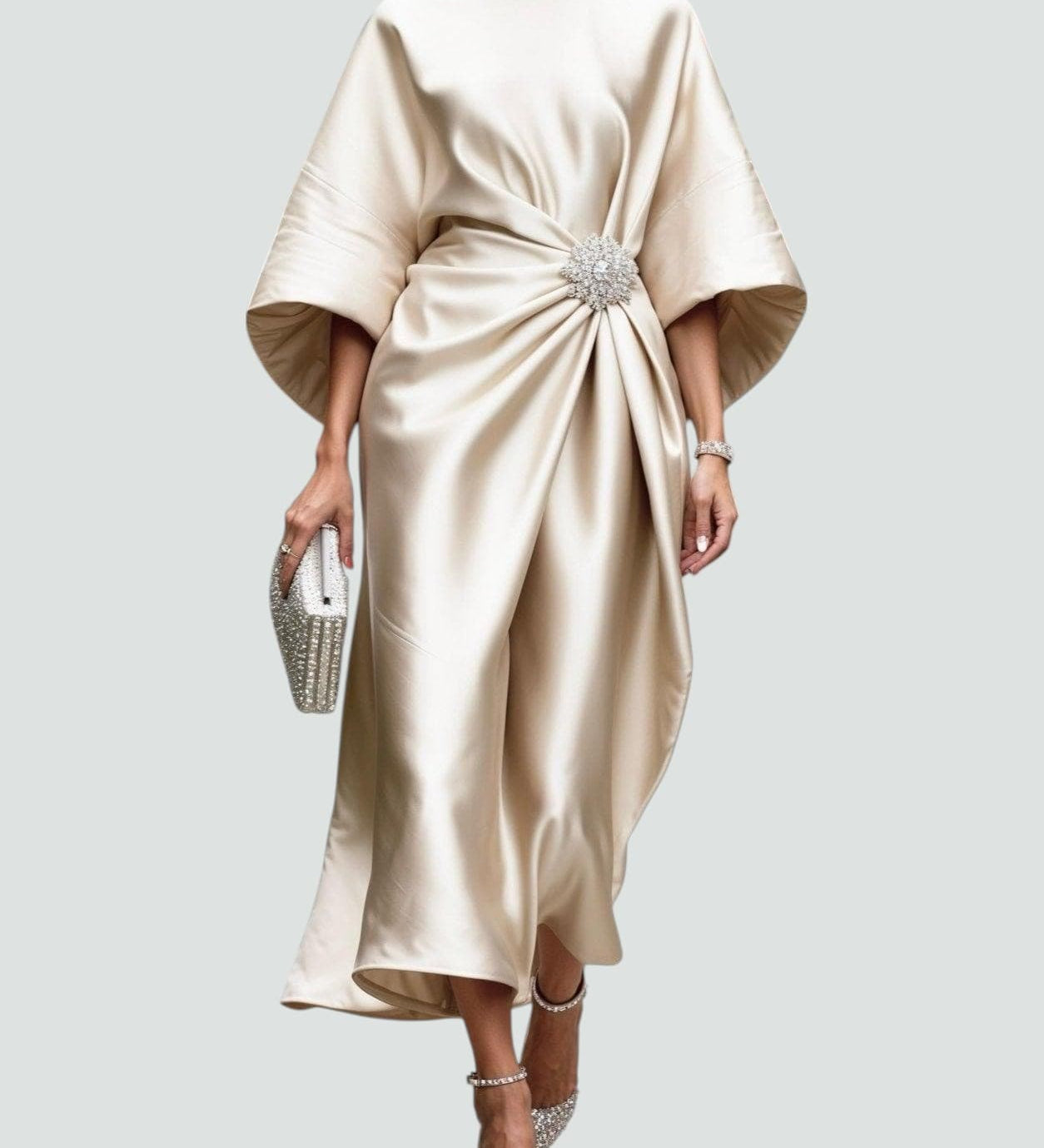 Lona™ Elegant Long Satin Dress