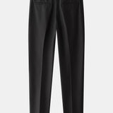 Twisted Jacquard Crew Neck Button Up Knit Shirt & Slim Fit Tapered Trousers