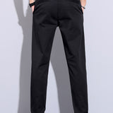 Twist Knit Polo & Elastic Waist Straight Leg Trousers
