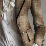 Vintage Tweed Houndstooth Tailored Blazer