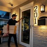 Luz solar para número de porta