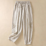 Buddha Stones Summer Women's Drawstring Harem Pants With Pockets