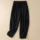Buddha Stones Summer Women's Drawstring Harem Pants With Pockets