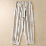 Buddha Stones Summer Women's Drawstring Harem Pants With Pockets