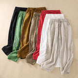 Buddha Stones Summer Women's Drawstring Harem Pants With Pockets
