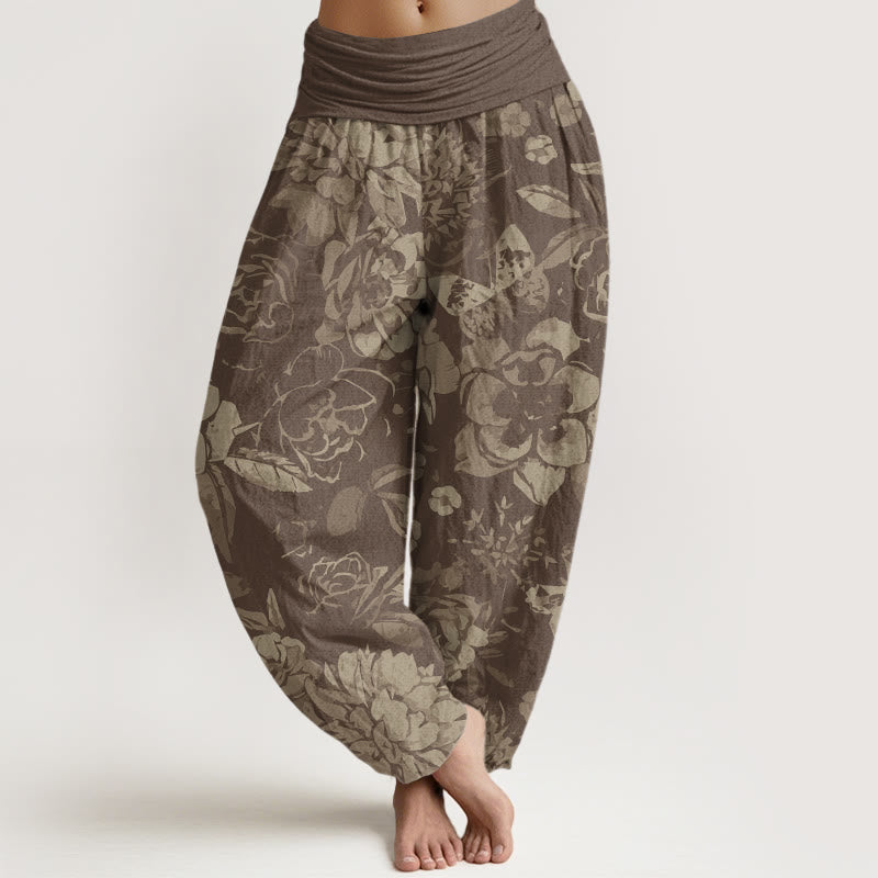 Peony Floral Harem Pants