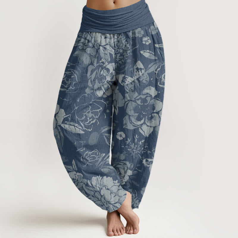 Peony Floral Harem Pants
