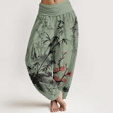 Cotton Bamboo Orchids Harem Pants