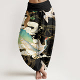 Flying Cranes Harem Pants