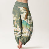 Flying Cranes Harem Pants