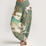 Flying Cranes Harem Pants