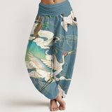 Flying Cranes Harem Pants