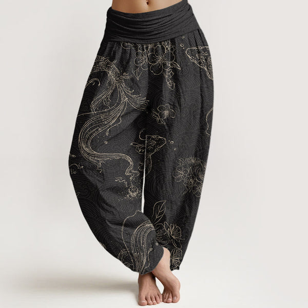 Cotton Koi Fish Harem Pants