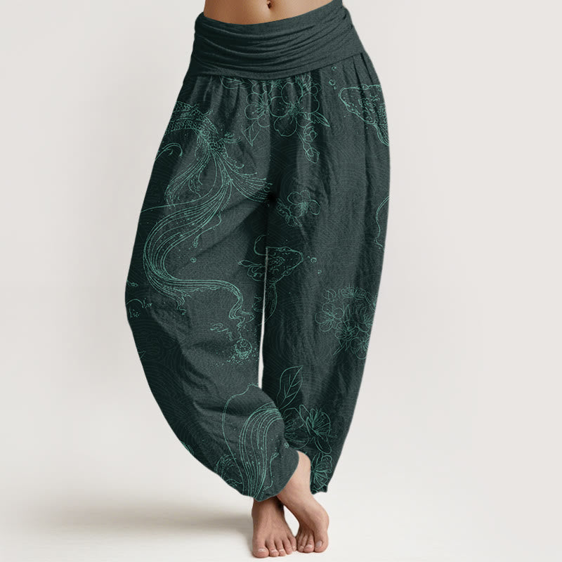 Cotton Koi Fish Harem Pants