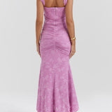 Blue bell floral maxi dress