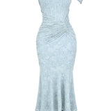 Blue bell floral maxi dress