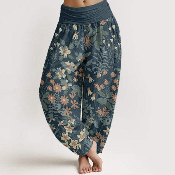 Cotton Daisy Floral Harem Pants