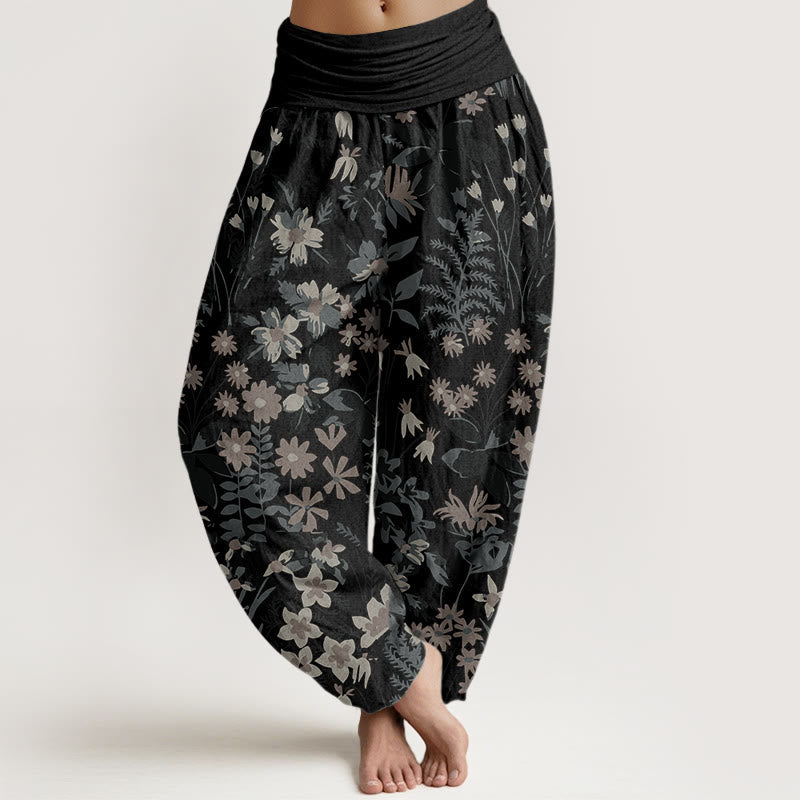 Cotton Daisy Floral Harem Pants