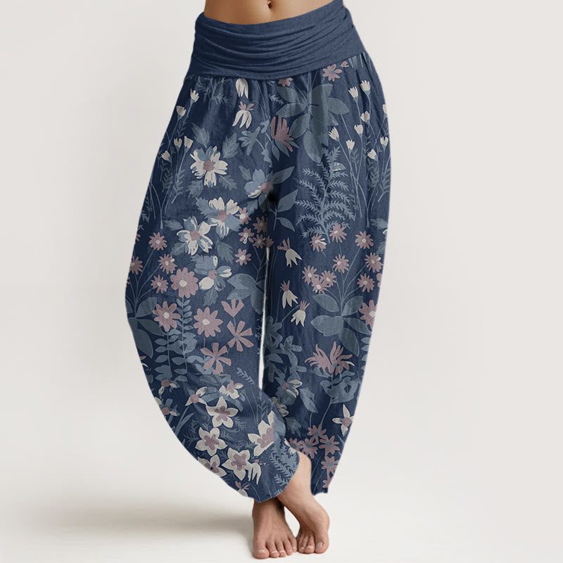 Cotton Daisy Floral Harem Pants