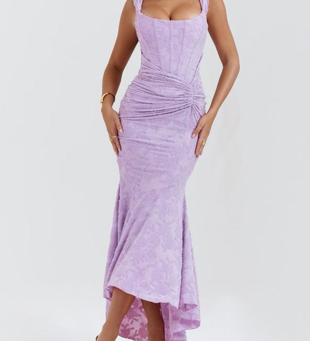 Blue bell floral maxi dress