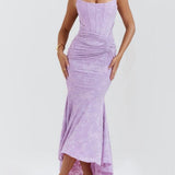 Blue bell floral maxi dress