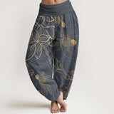 Lotus Koi Cotton Harem Pants