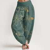 Lotus Koi Cotton Harem Pants