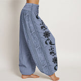 Cotton Dharma Wheel Harem Pants