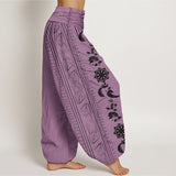 Cotton Dharma Wheel Harem Pants