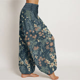 Cotton Daisy Floral Harem Pants