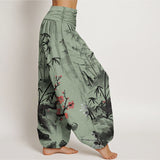 Cotton Bamboo Orchids Harem Pants