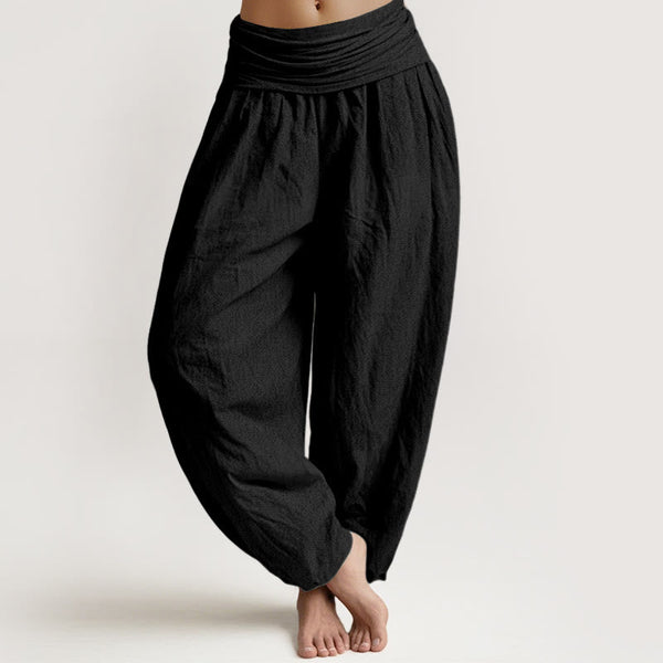 Pure Cotton Black Harem Pants