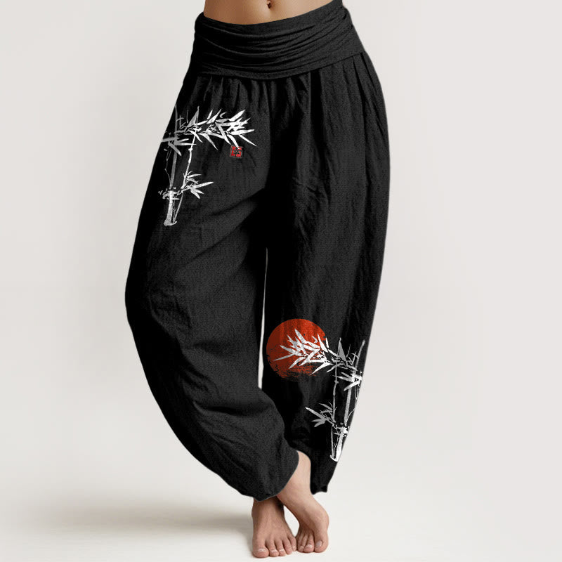 Bamboo Leaves Harem Pants