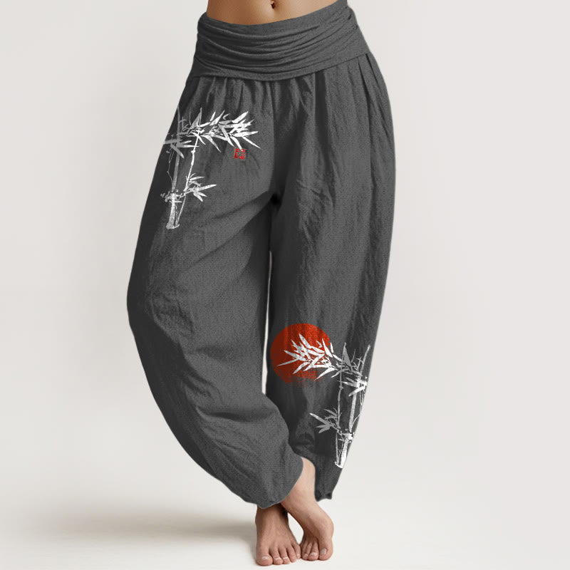 Bamboo Leaves Harem Pants