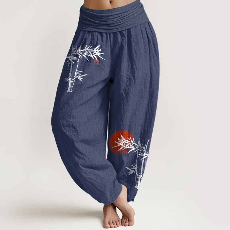 Bamboo Leaves Harem Pants