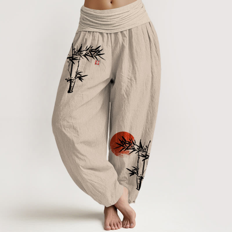 Bamboo Leaves Harem Pants
