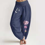 Blooming Lotus Harem Pure Cotton Pants
