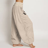 Blooming Lotus Harem Pure Cotton Pants