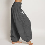 Blooming Lotus Harem Pure Cotton Pants