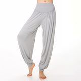 Buddha Stones Plain Color Loose Modal Yoga Dance Harem Pants