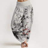 Cotton Bamboo Orchids Harem Pants