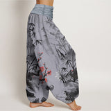 Cotton Bamboo Orchids Harem Pants