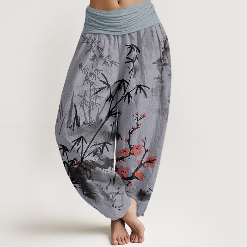 Cotton Bamboo Orchids Harem Pants