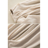 Buddha Stones Plain Cotton Drawstring Women's Harem Pants With Pockets