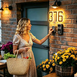 Luz solar para número de porta