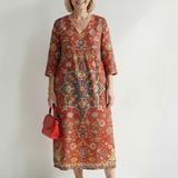 Carter | Ease Patchwork Midi Dress