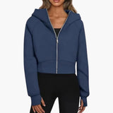 Sophie Laurent | Cropped Zip Hoodie For Women
